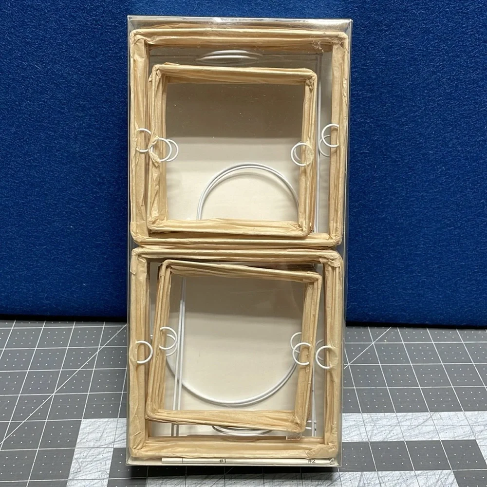 4 Square Paper Lanterns Ivory 2 Small 2 Large Indoor Outdoor Home Depot NOS